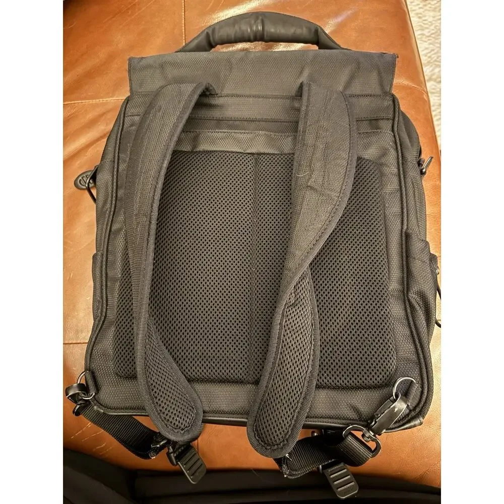 TUMI TECH BLACK BACKPACK LAPTOP CARRIER MESSENGER TRAVEL BAG